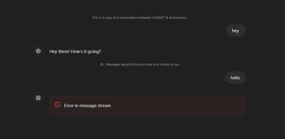 Understanding Chatgpt Error In Message Stream Issues