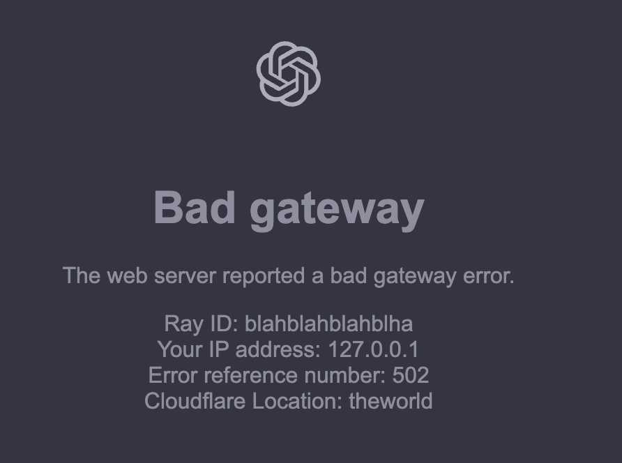 Chatgpt The Web Server Reported A Bad Gateway Error Explained