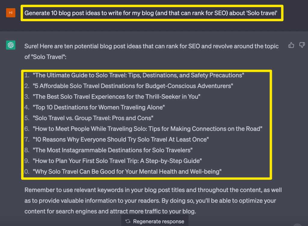 Generating Blog Post Ideas With Chat Gpt For Content Creators
