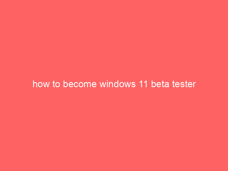 how to become windows 11 beta tester