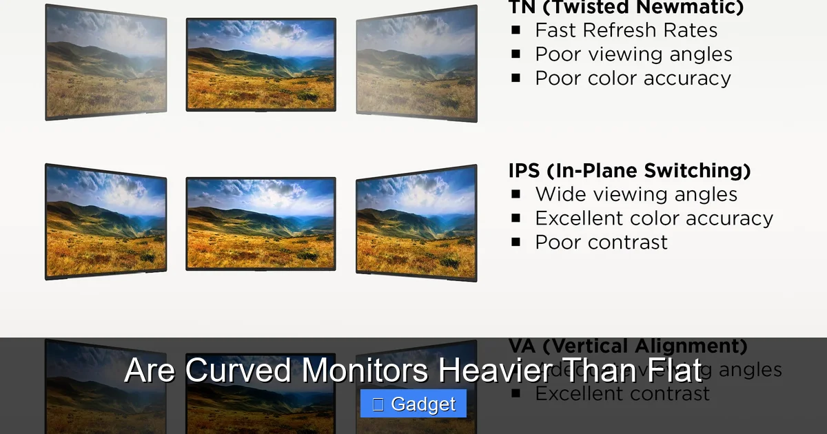 Are Curved Monitors Heavier Than Flat