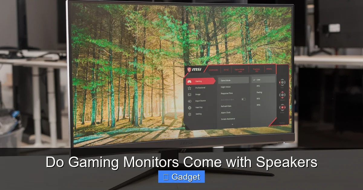 Do Gaming Monitors Come with Speakers