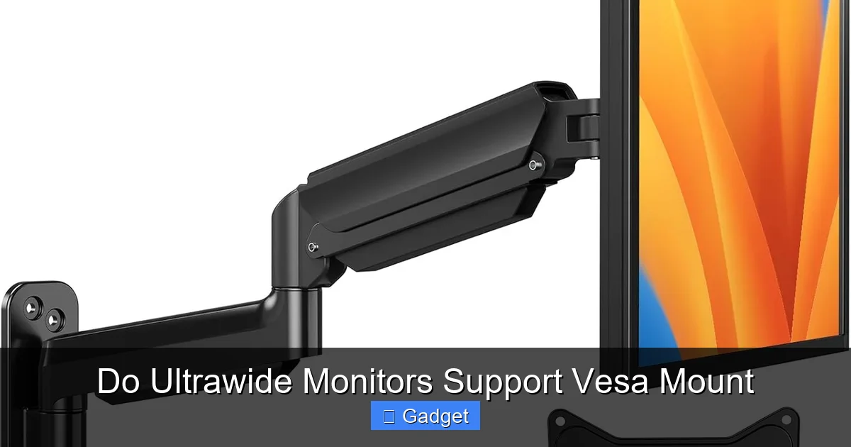 Do Ultrawide Monitors Support Vesa Mount