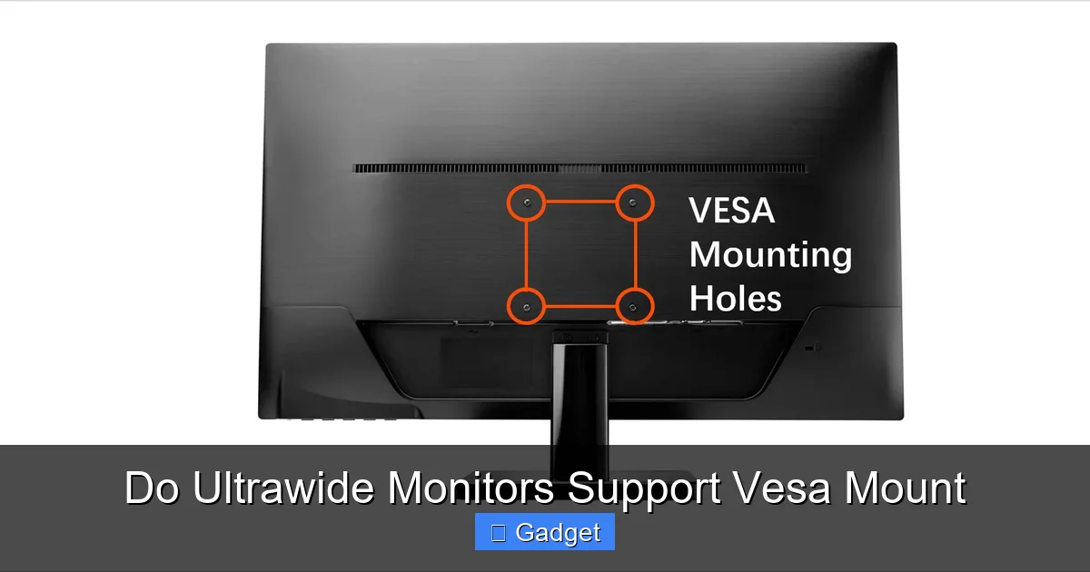 Do Ultrawide Monitors Support Vesa Mount
