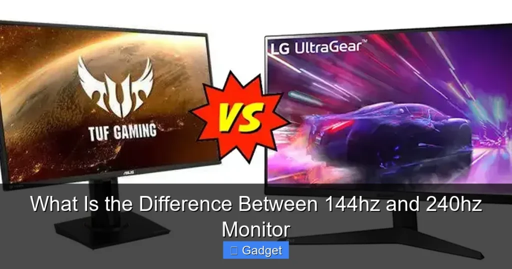 What Is the Difference Between 144hz and 240hz Monitor