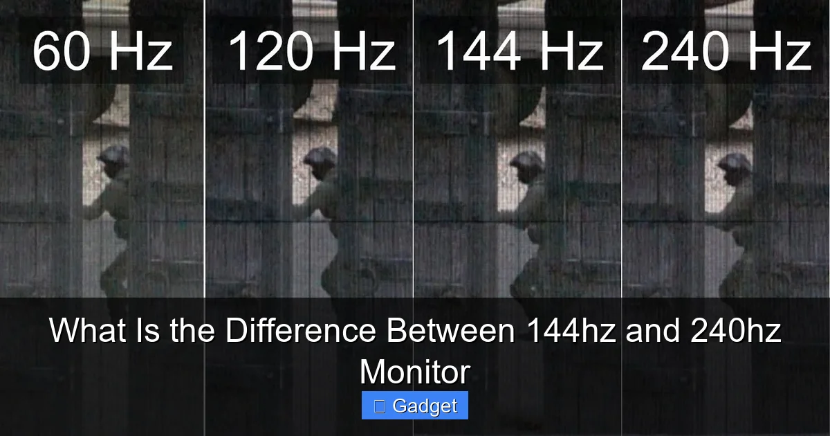 What Is the Difference Between 144hz and 240hz Monitor
