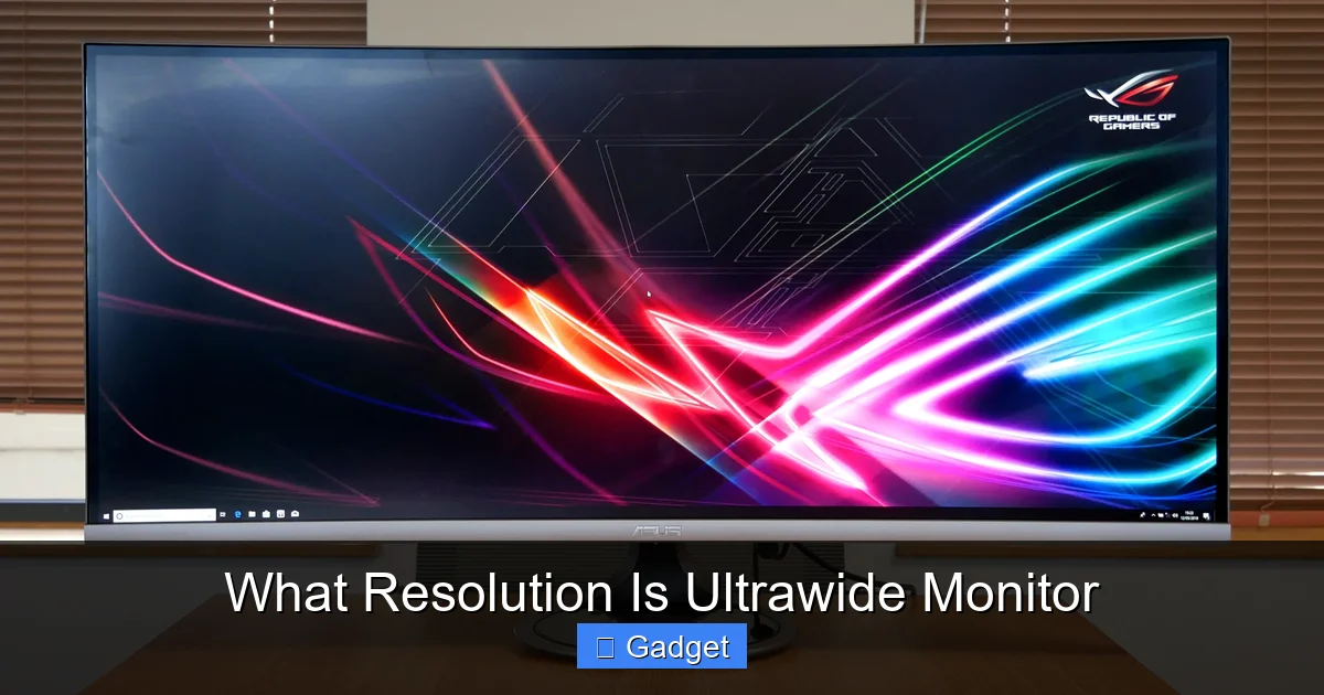 What Resolution Is Ultrawide Monitor