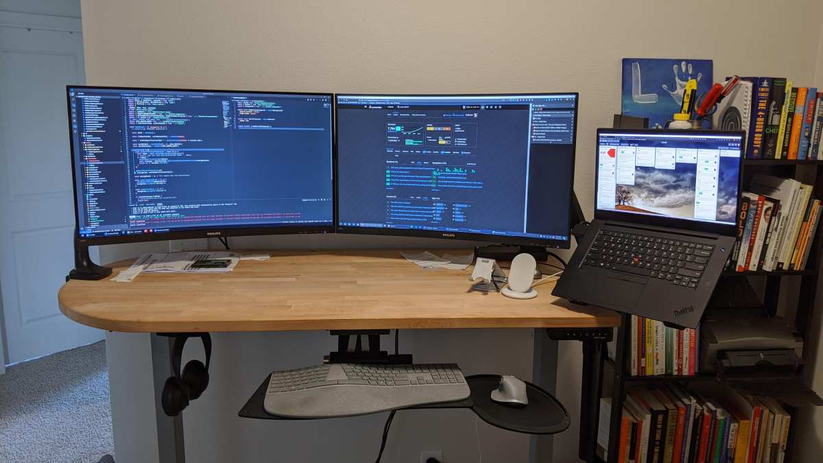 32 inch 4K monitor on desk