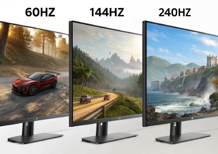 60Hz vs 144Hz vs 240Hz monitor comparison