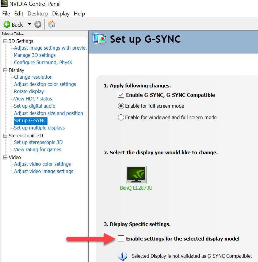 AMD FreeSync G-Sync curved monitor settings