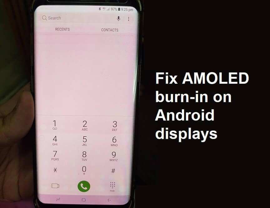 AMOLED burn in damage