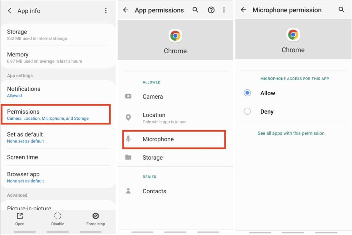 Android PIP permission settings