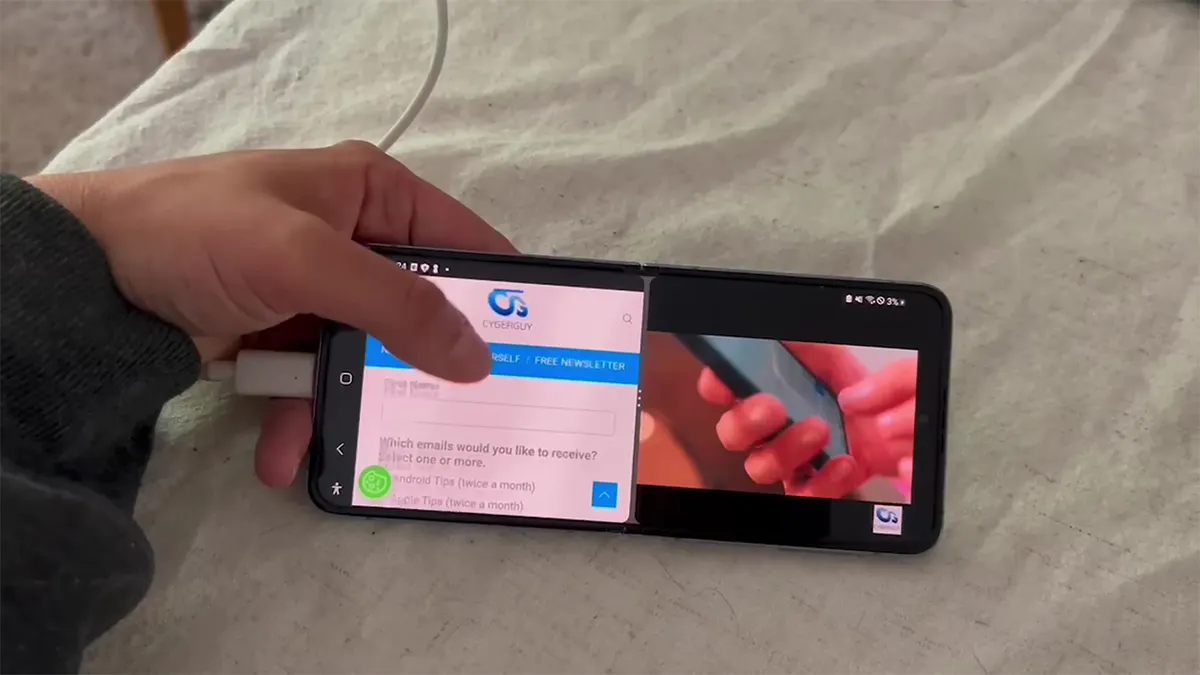 Android split screen small phone
