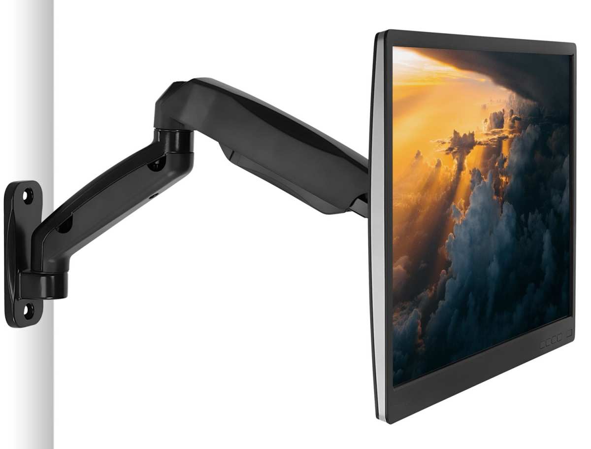 articulating monitor arm wall mount installation