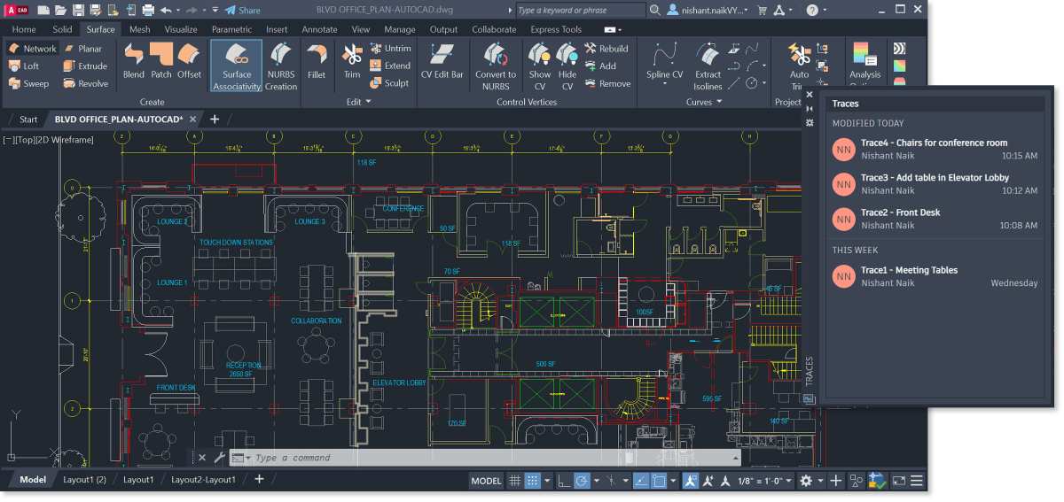 AutoCAD interface dual monitor setup