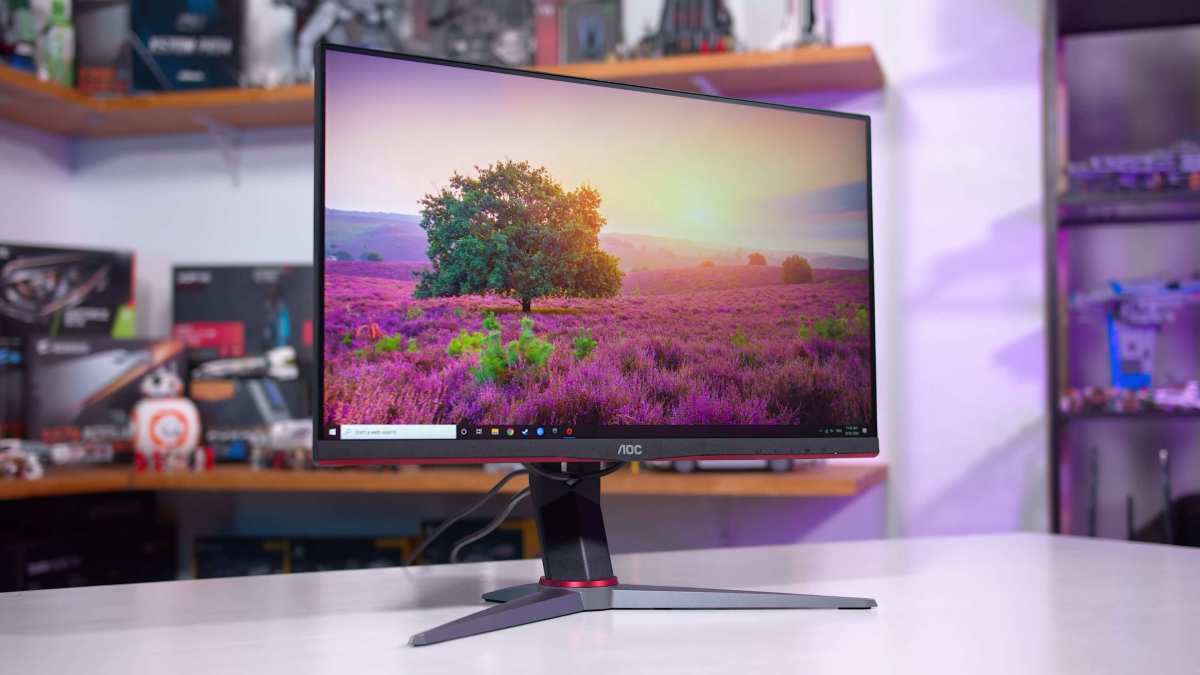 budget gaming monitor close up