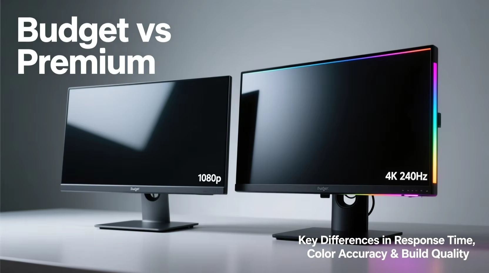 budget monitor vs premium monitor side by side