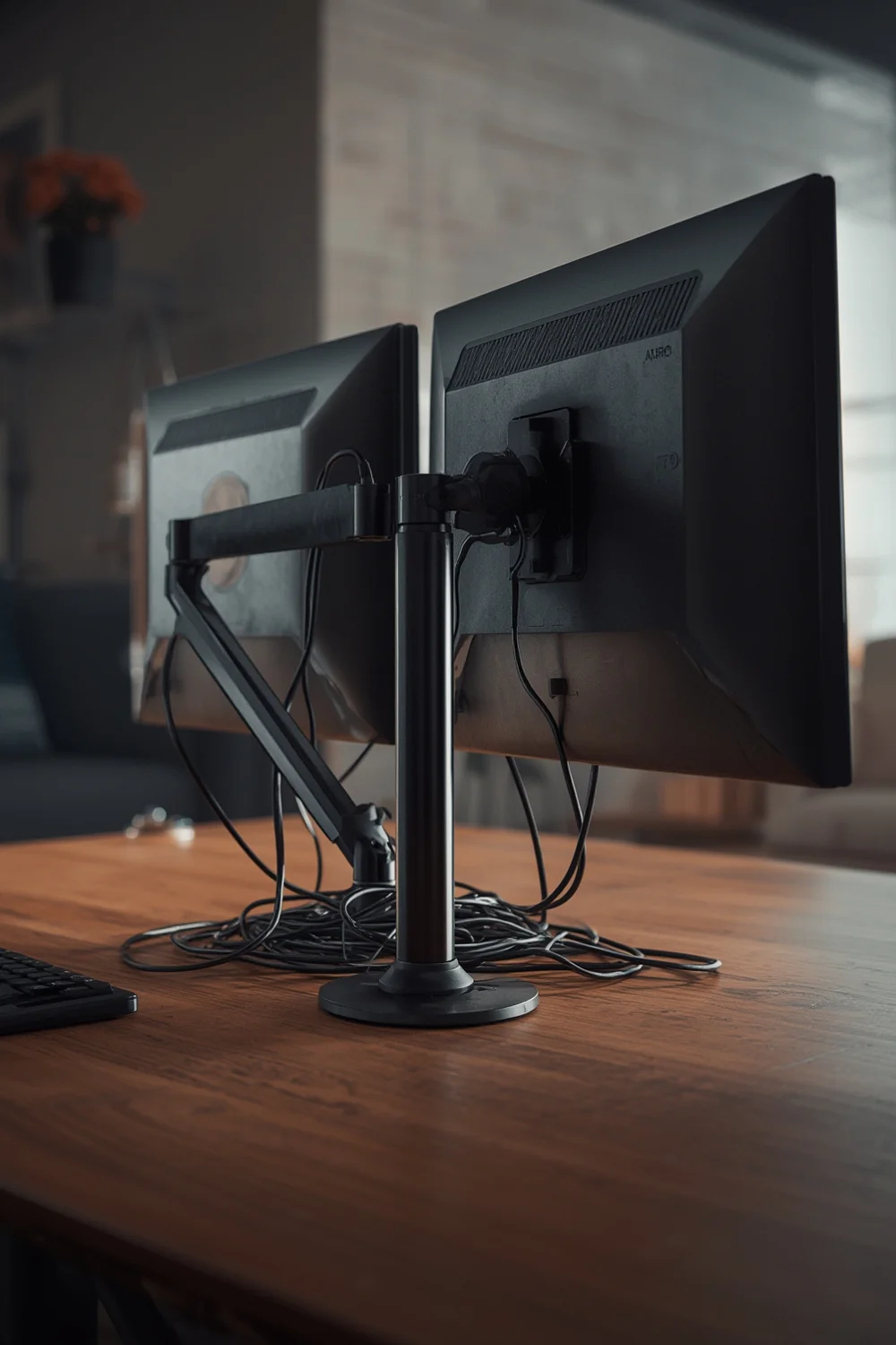 cable management dual curved monitors