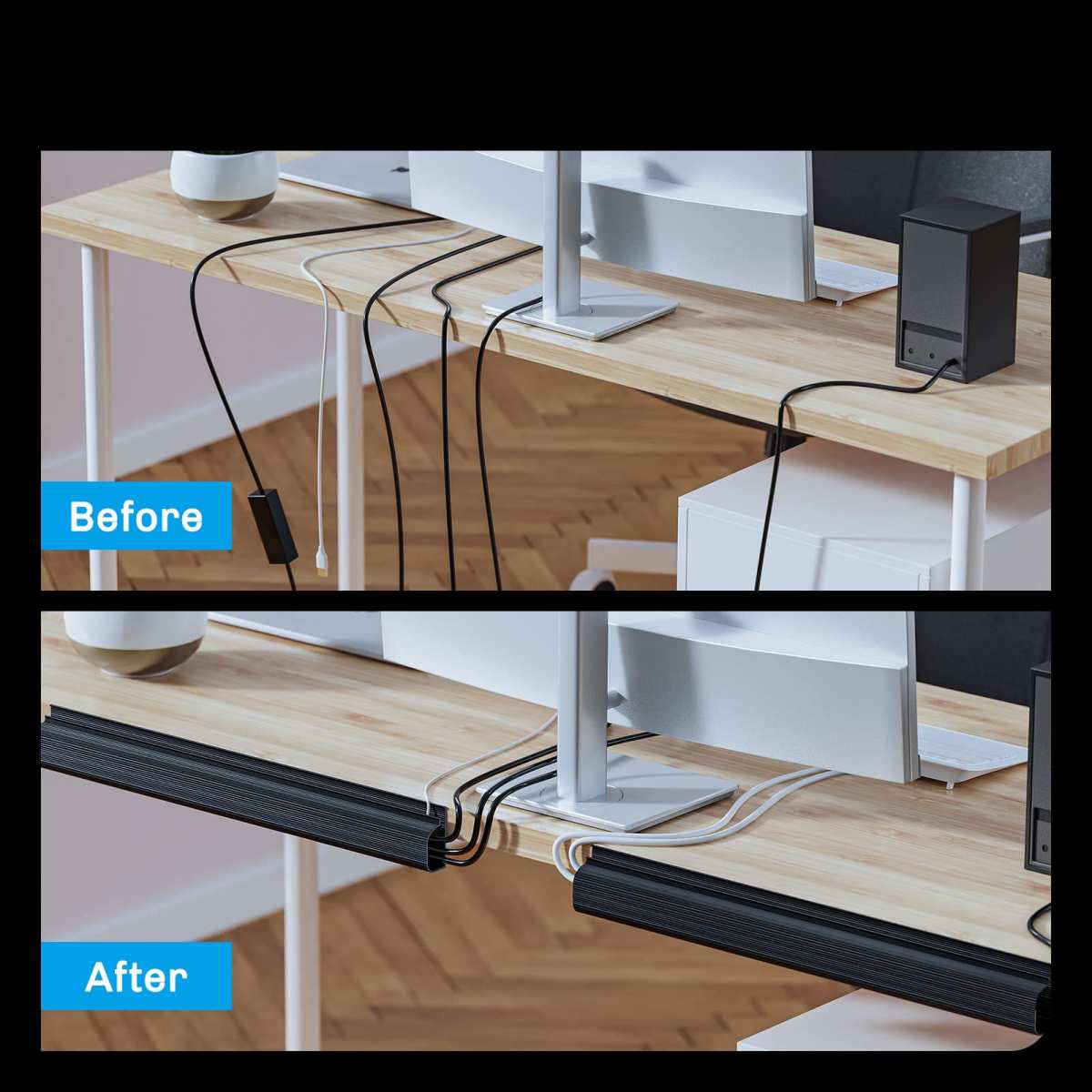 cable management dual monitors