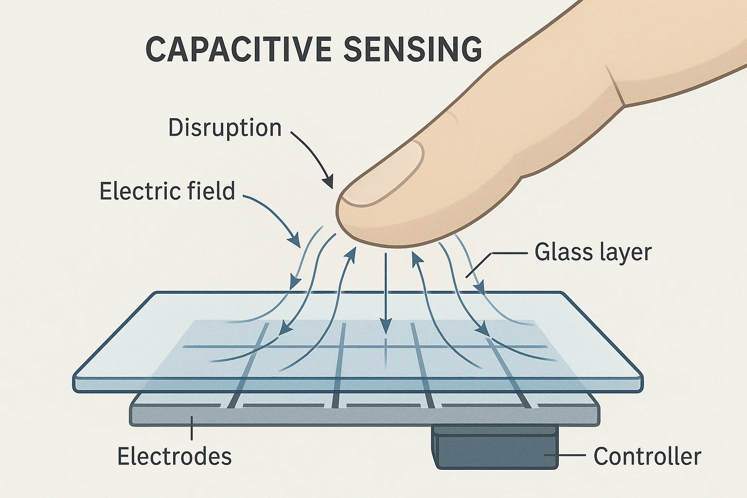 capacitive touch digitizer layer diagram
