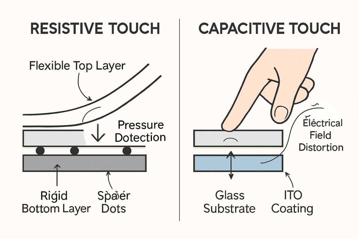 capacitive touchscreen technology comparison