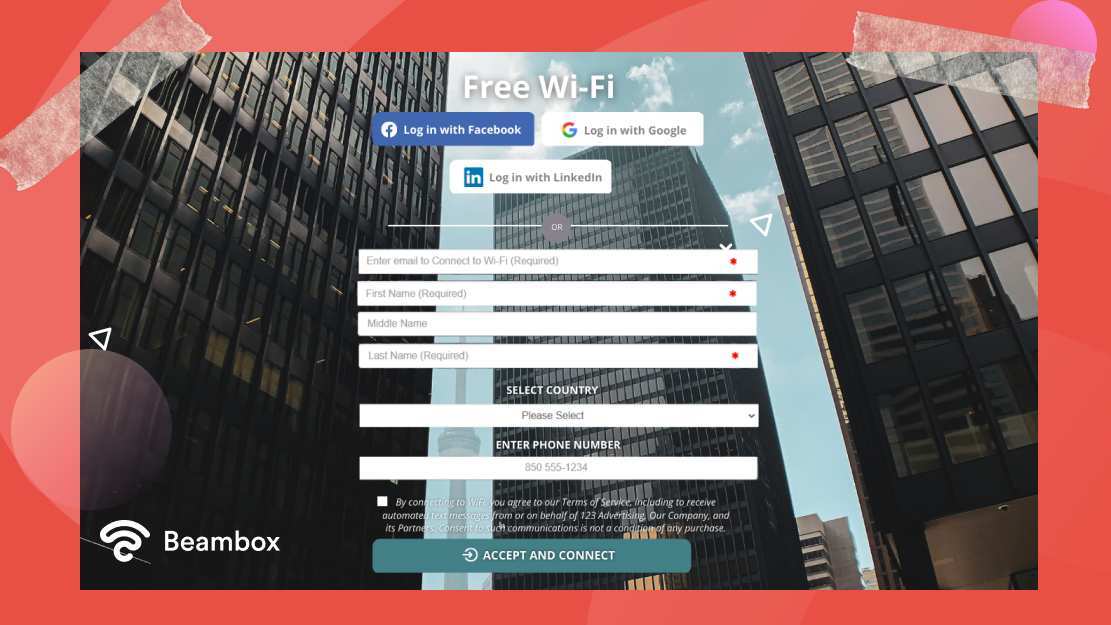 captive portal login screen