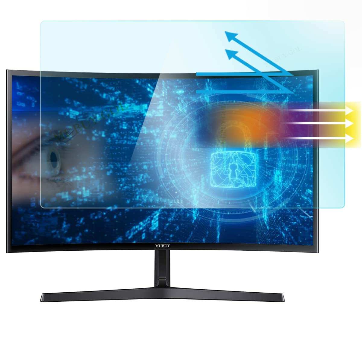curved monitor glare from window