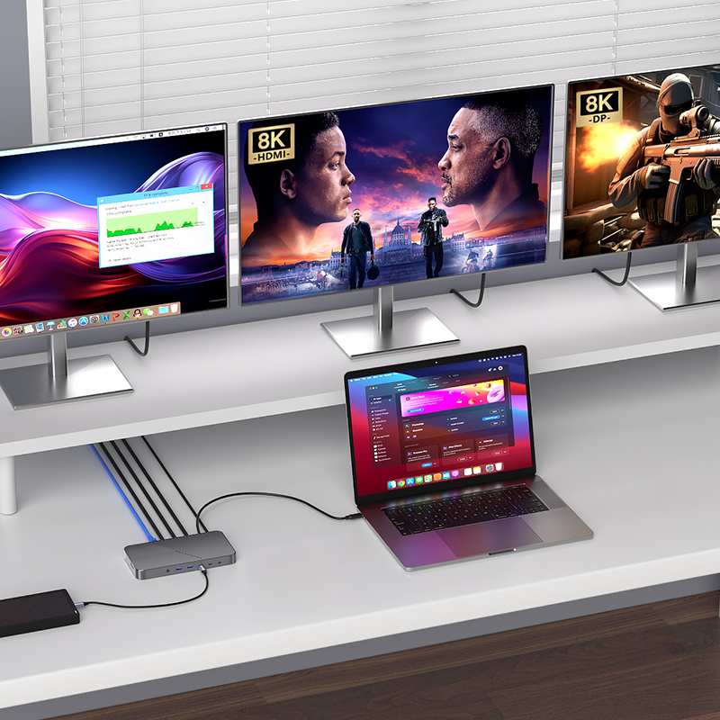 daisy chain dual monitor USB-C setup