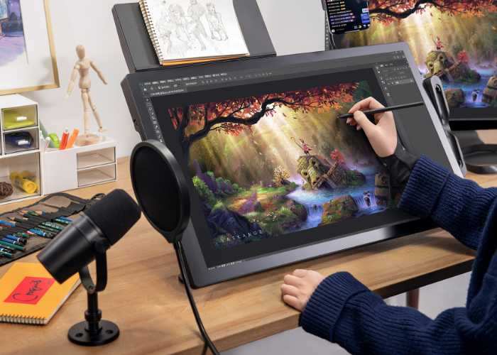 digital artist using pen display