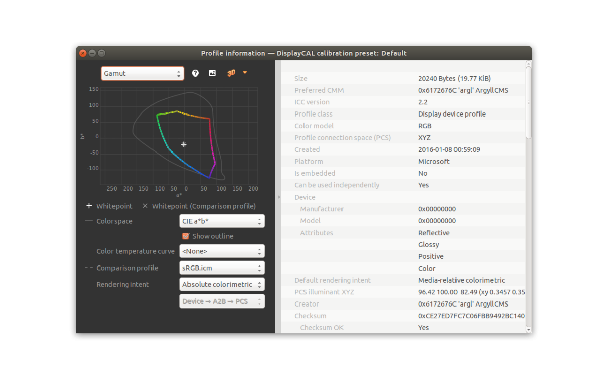 DisplayCAL calibration software curved monitor ICC profile