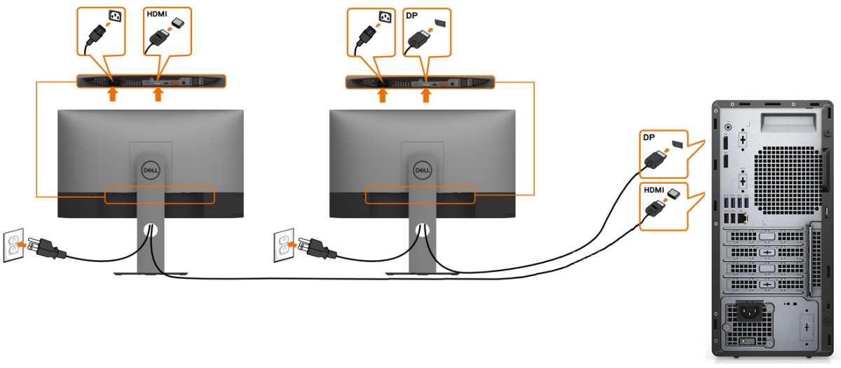 do dual monitors need displayport