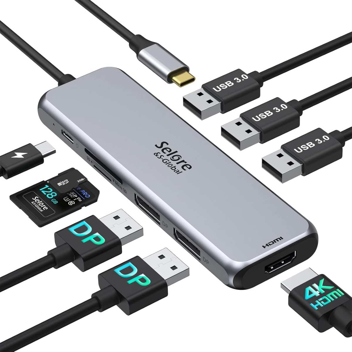 docking station rear panel ports displayport hdmi