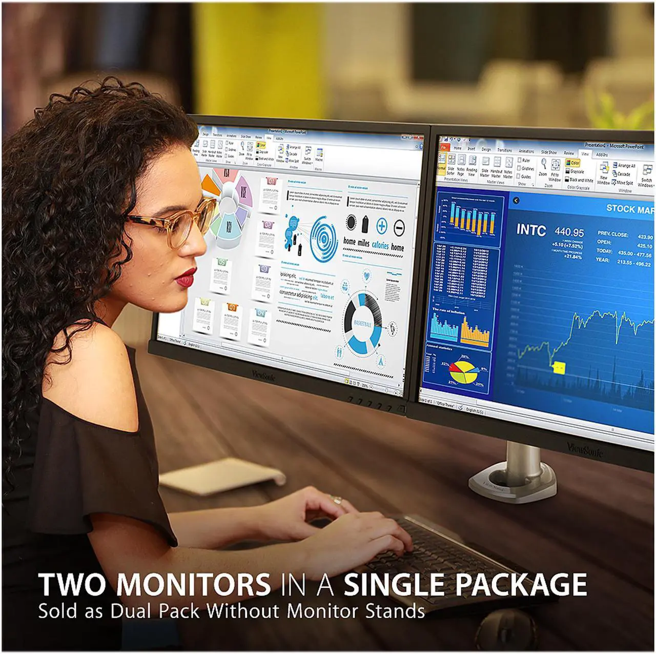 dual 24 inch monitor setup