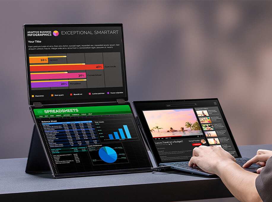 dual cable setup for USB-C portable monitor with separate power connection