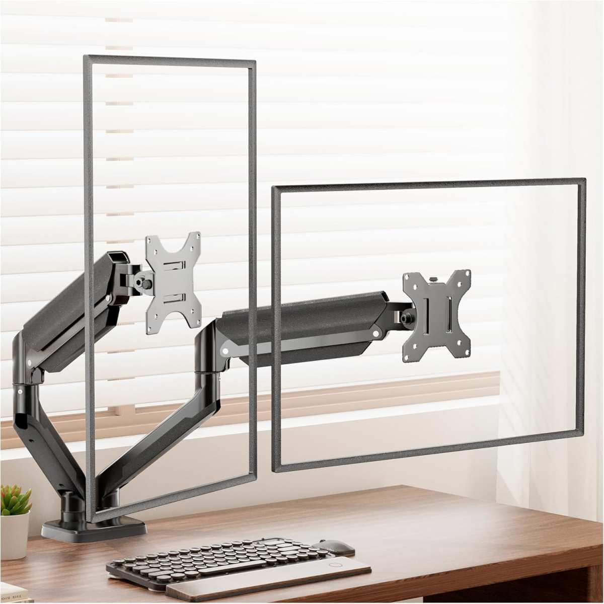 dual monitor arm VESA mount desk