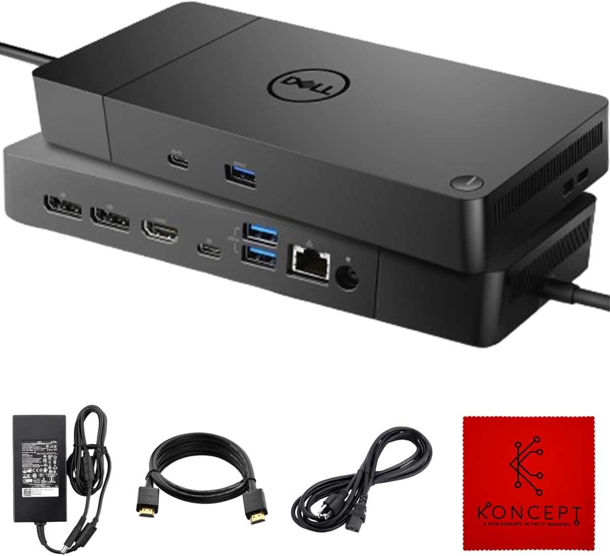 dual monitors connected to Dell USB-C docking station