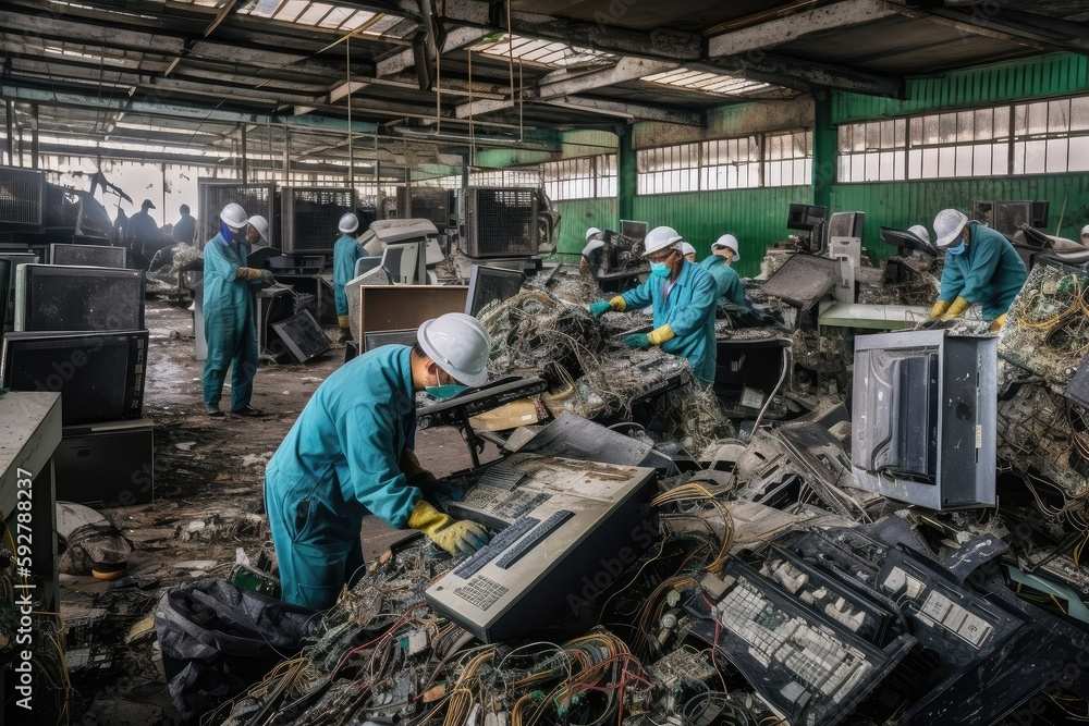 e-waste recycling facility electronics