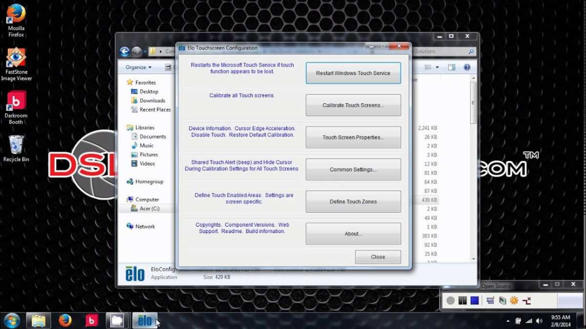 Elo Touch Solutions calibration utility