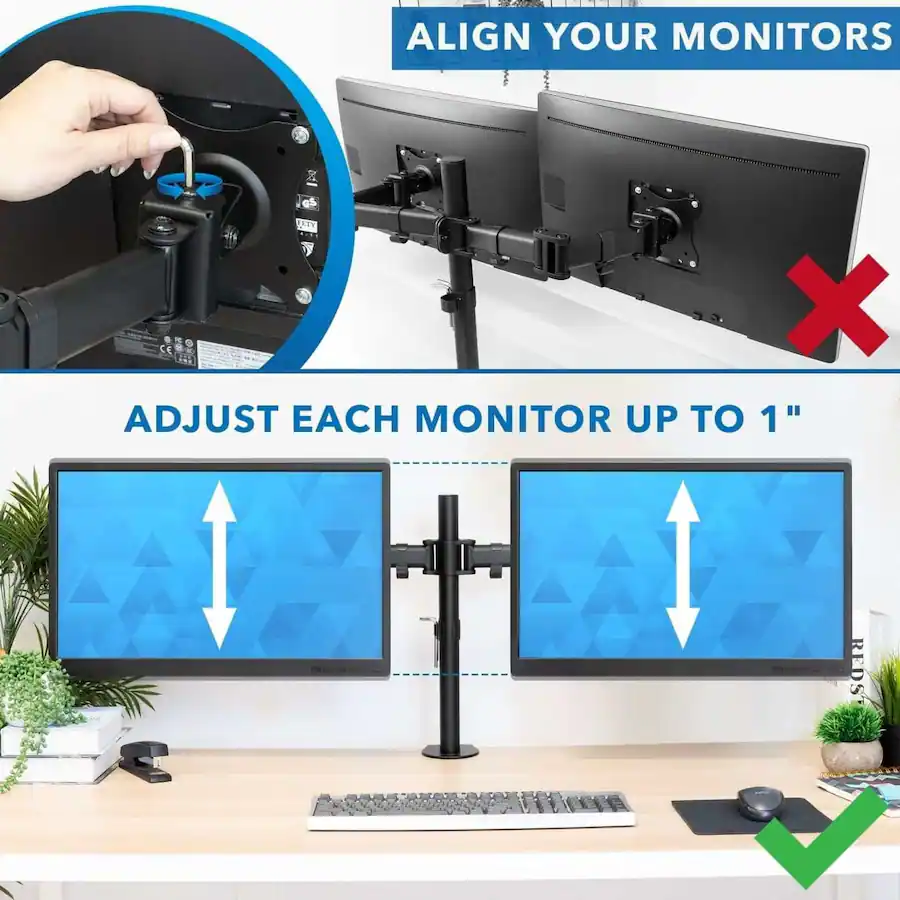 ergonomic monitor height adjustment