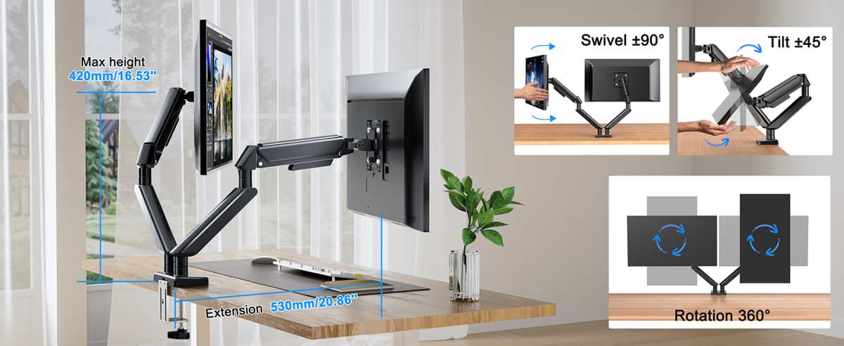 ergonomic monitor setup