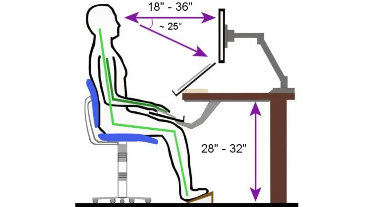 ergonomic monitor viewing distance