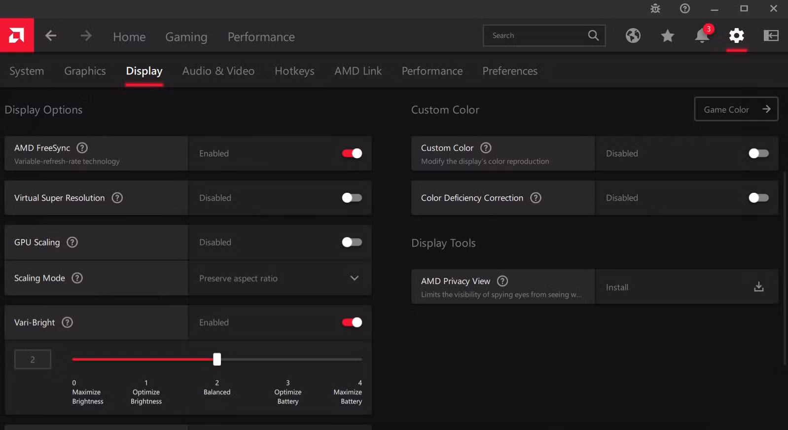 FreeSync enable AMD Radeon Software