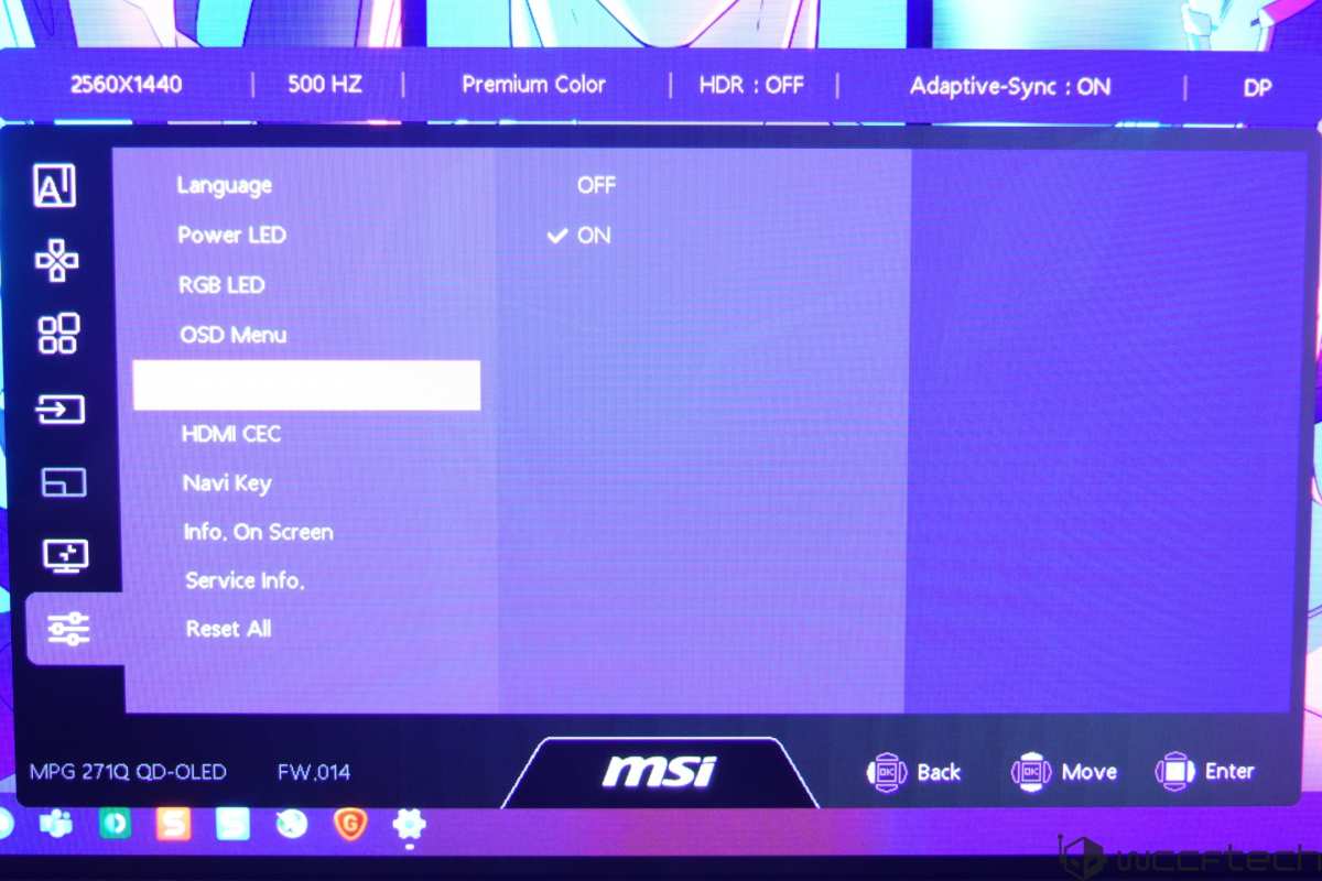 G-SYNC Compatible monitor OSD Adaptive-Sync enabled