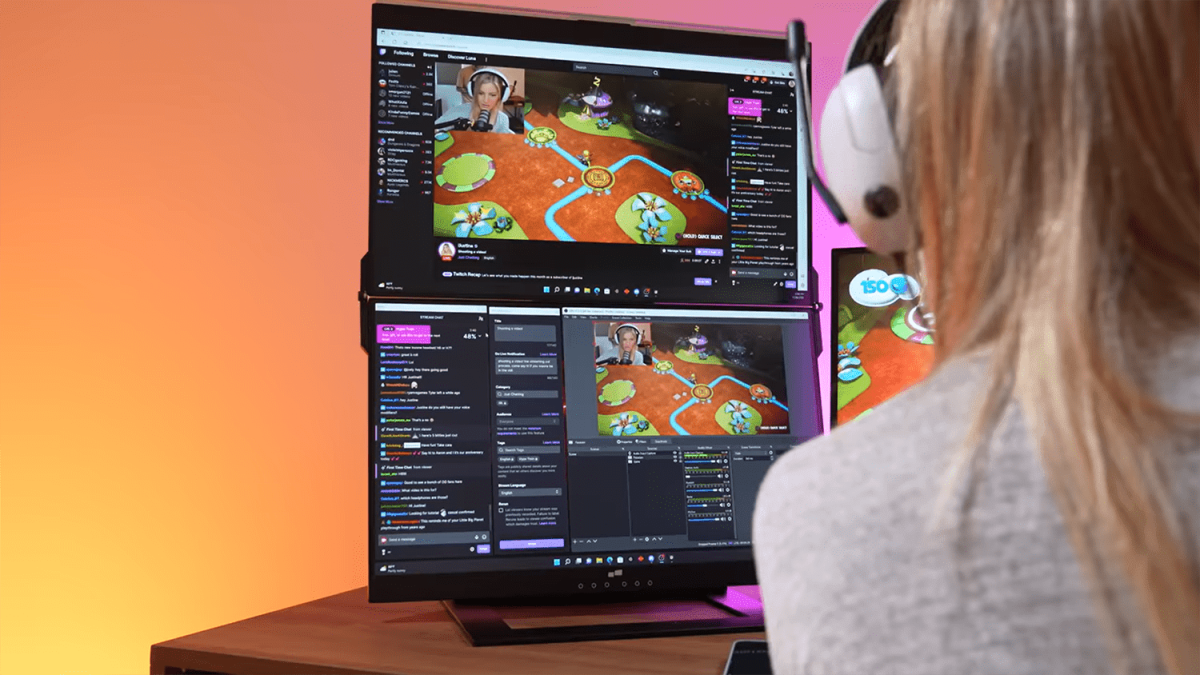 game running full screen one monitor second monitor discord browser