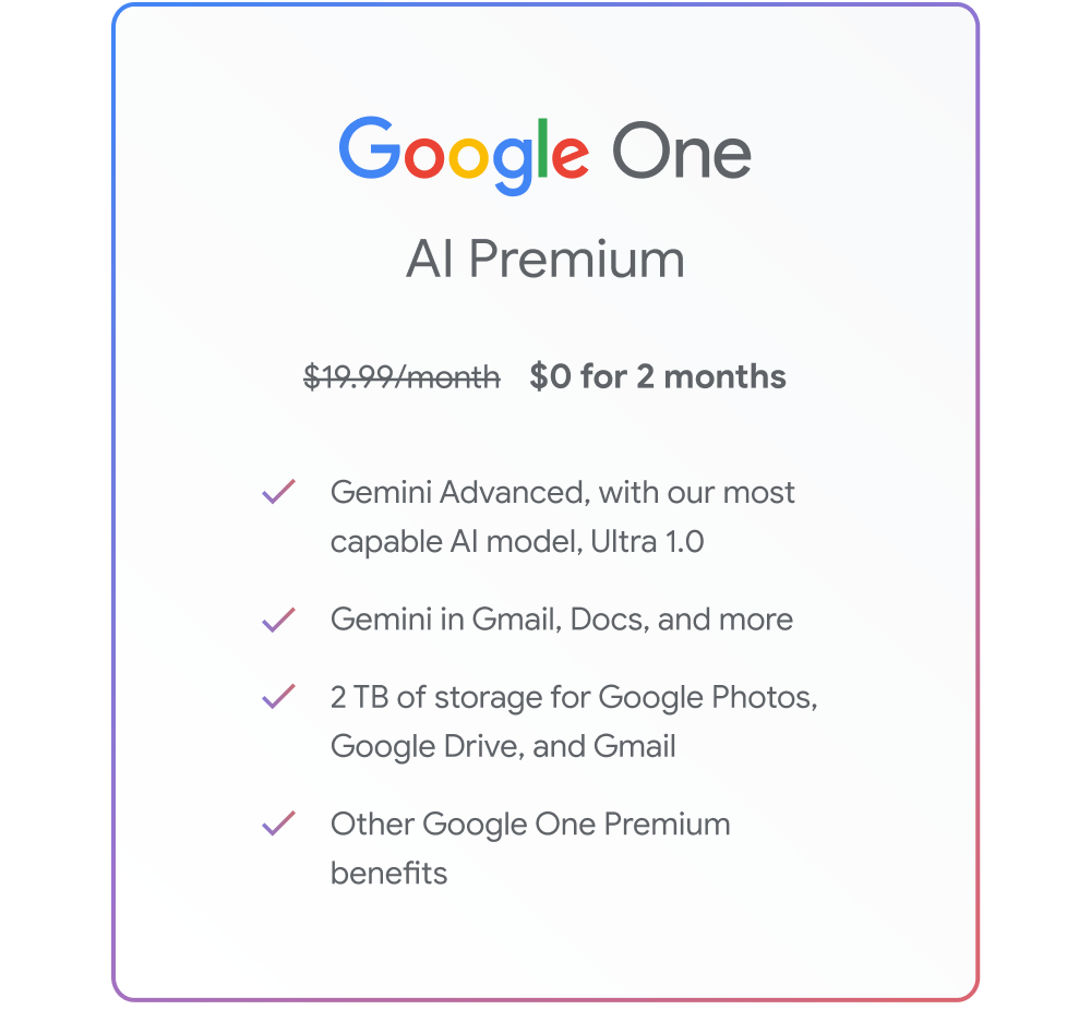 Gemini Advanced subscription pricing