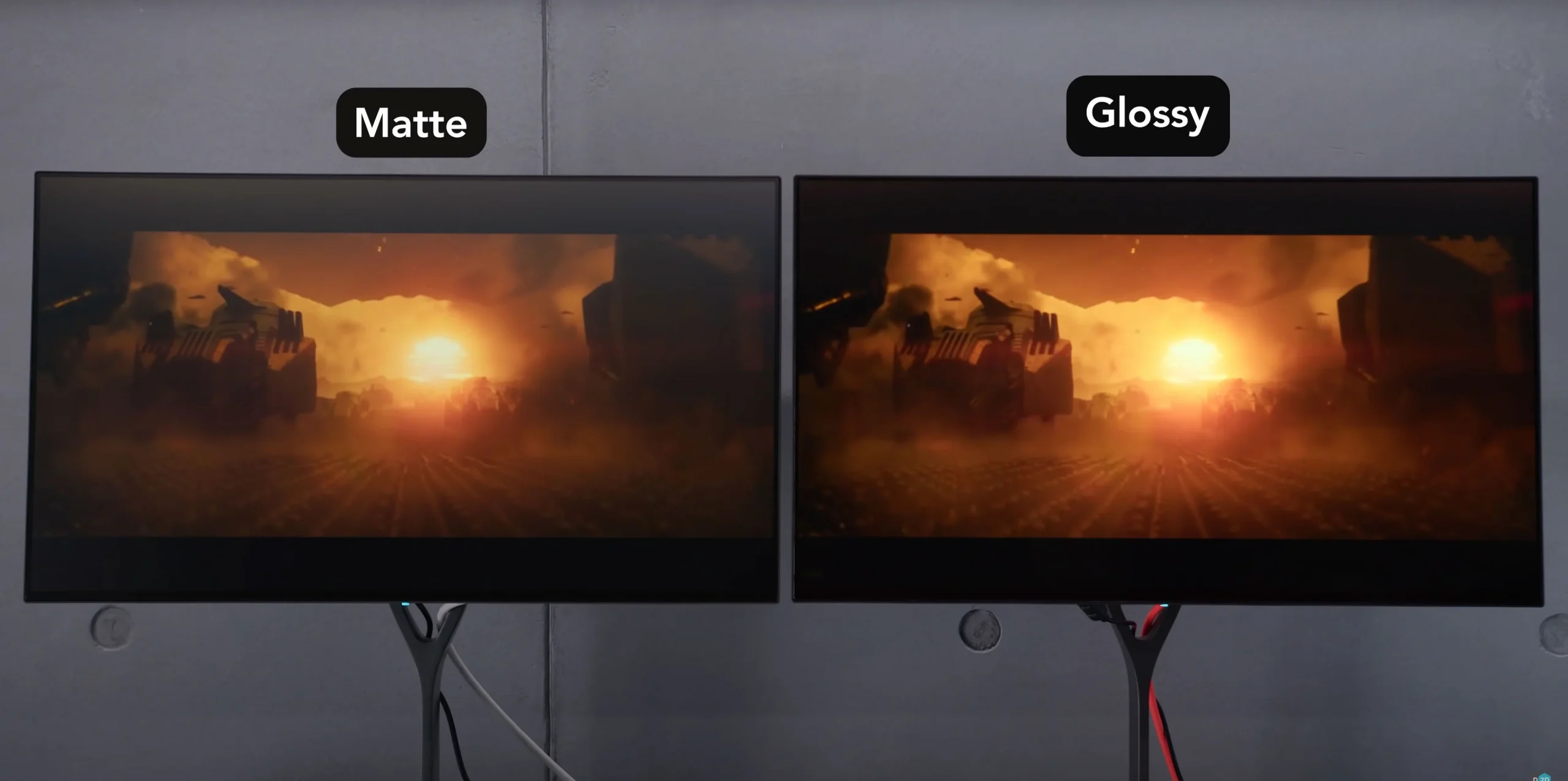glossy vs matte monitor finish
