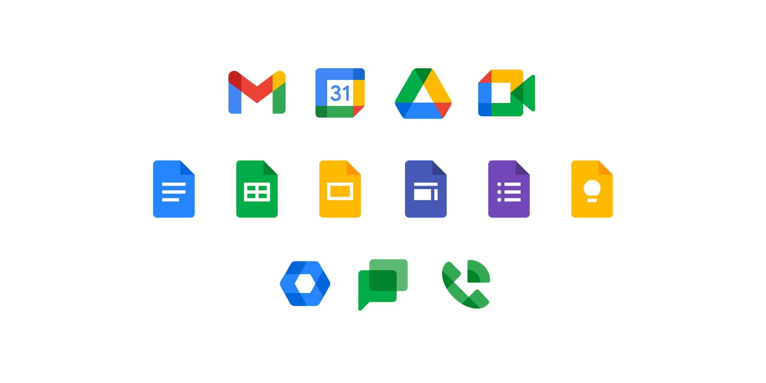 gmail calendar drive icons