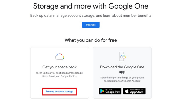 Google Photos free up space