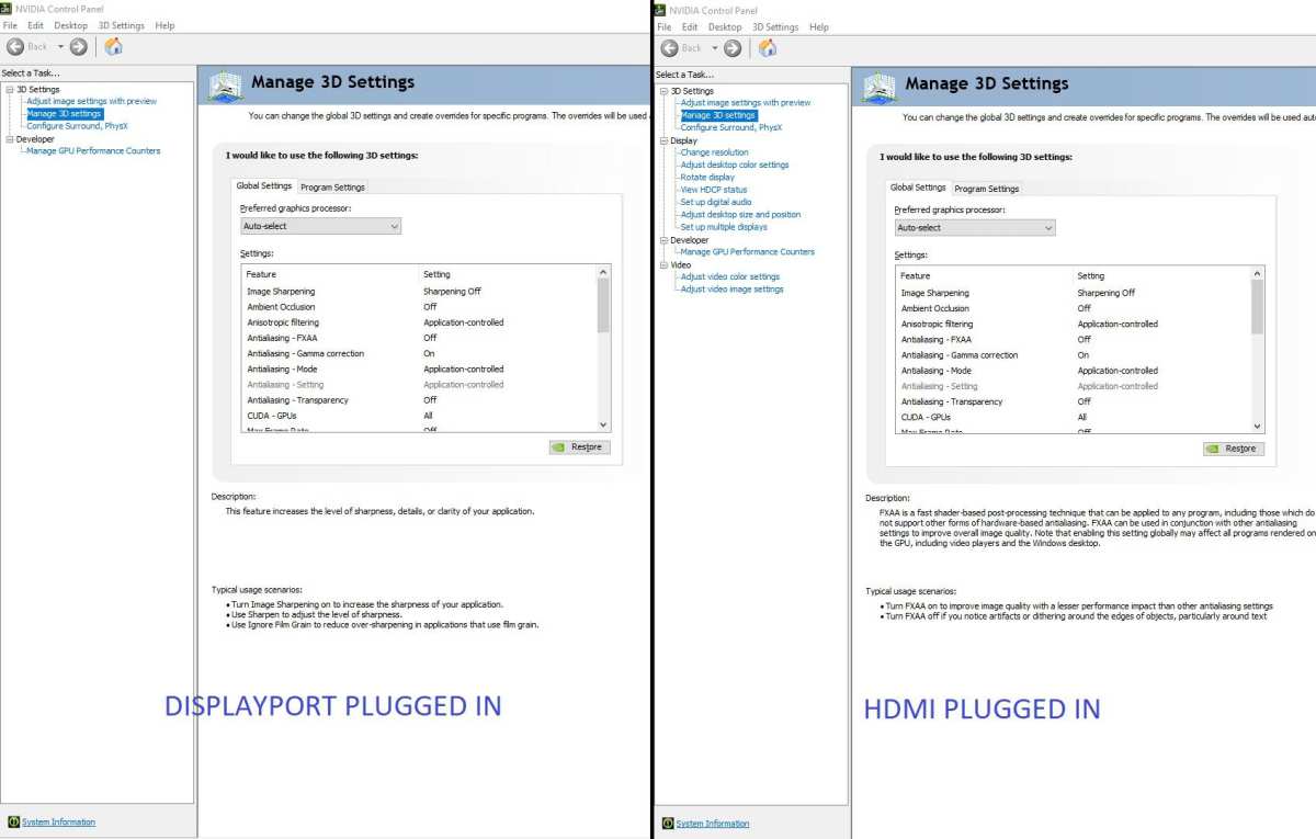 GPU MST support settings