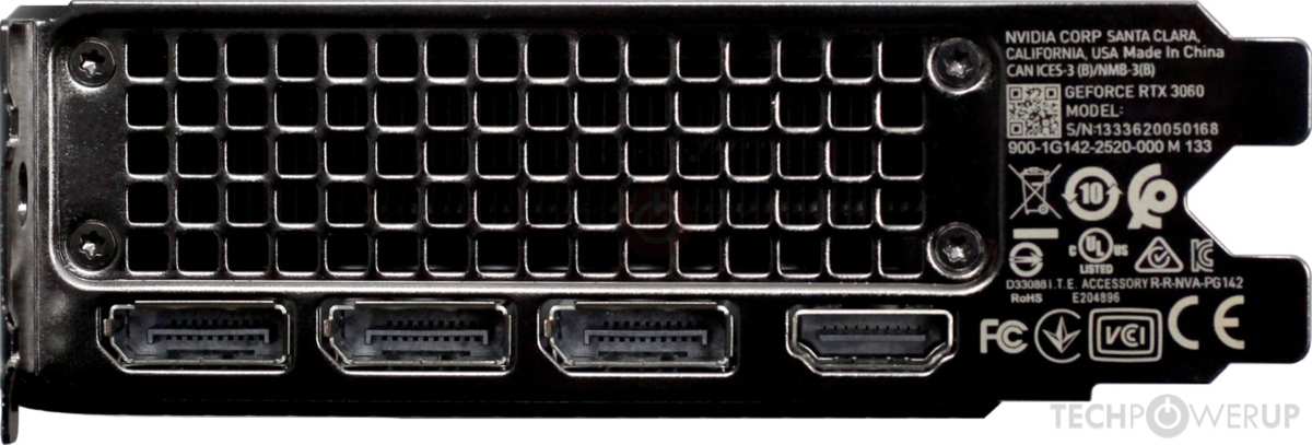 GPU specifications port layout